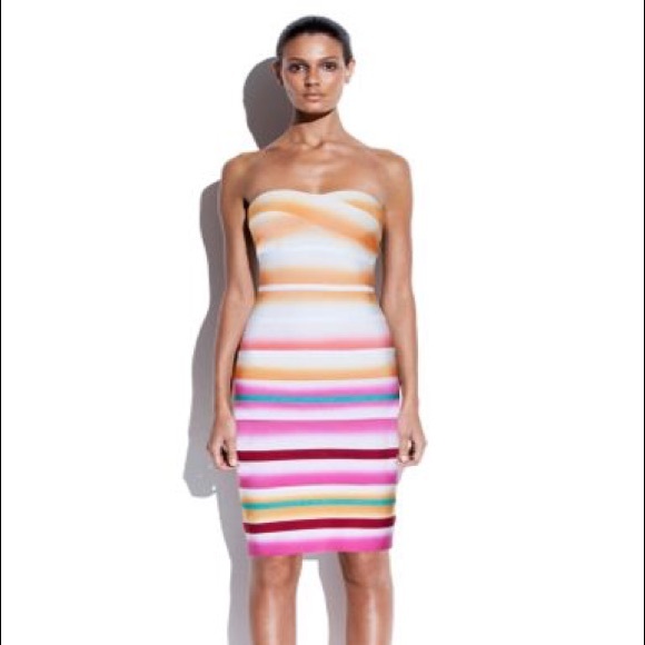 Herve Leger Dresses & Skirts - Herve Leger strapless bandage dress airbrush